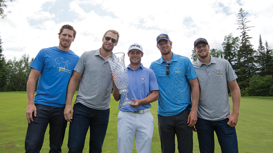 Taylor Moore (centre), winner of the 2016 Staal Foundation Open, with the Staal brothers (l-r) Marc, Jordan, Eric and Jared